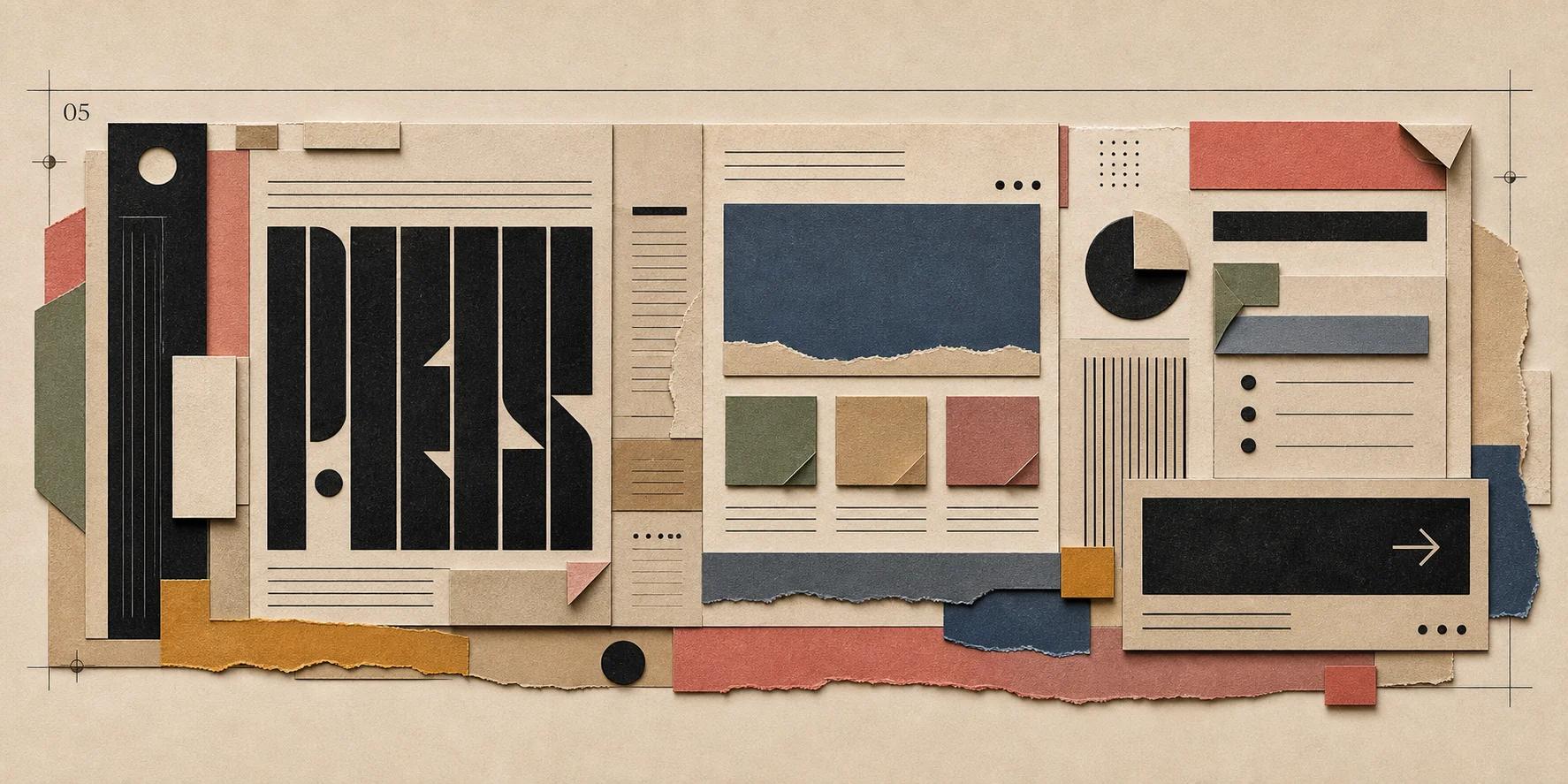 Papercraft artwork for Press stage five: Review.